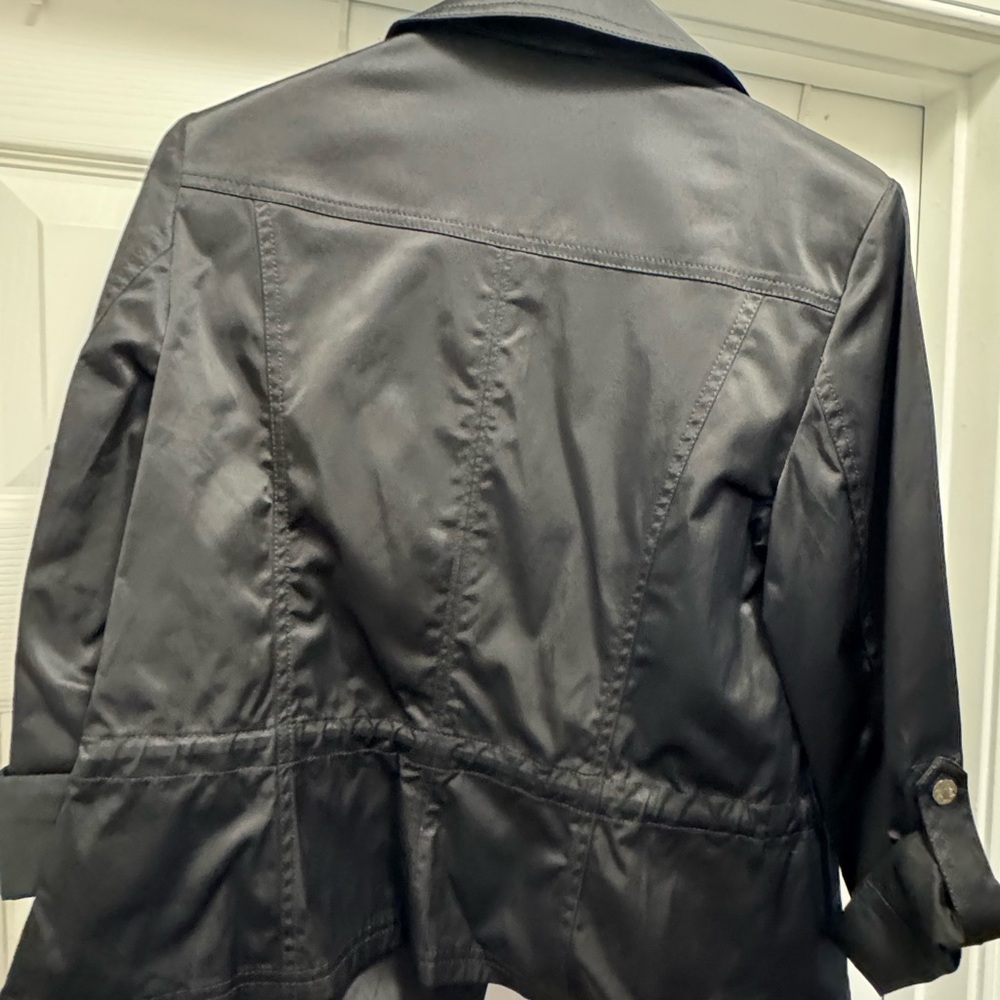 White House Black Market Satin Black Jacket - Picture 7 of 7